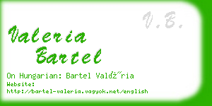 valeria bartel business card